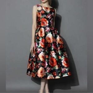 Chicwish Exotic Amorous floral midi dress